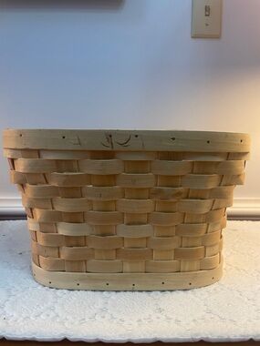 Natural Woven Wood Storage Basket - Neutral